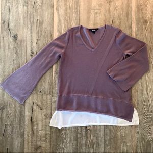 Simply Vera Vera Wang Purple Ribbed Sweater